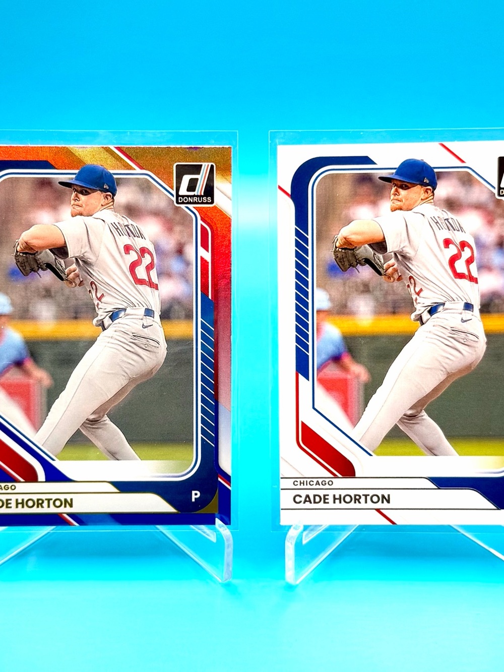 🔥Cade Horton Lot! 🔥Red & Blue Foil Refractor + Donruss Insert! 🤩